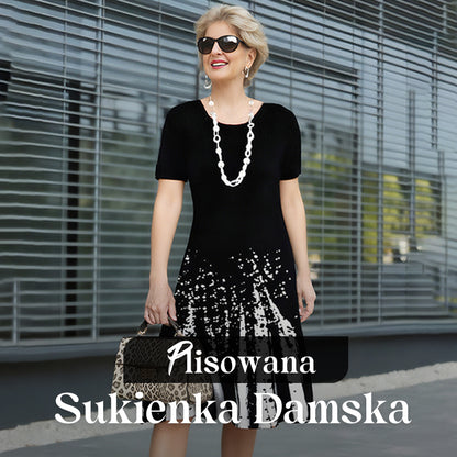 【S-4XL】👗Damska sukienka plisowana w kolorowe bloki