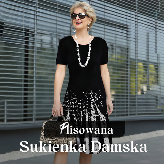 【S-4XL】👗Damska sukienka plisowana w kolorowe bloki