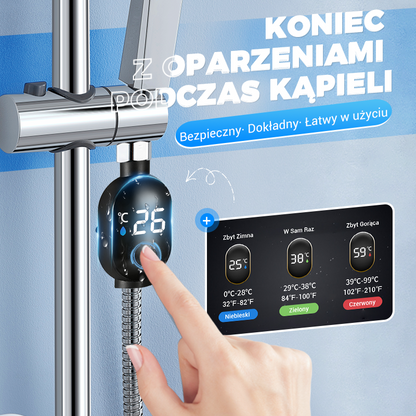 Wodoodporny wyświetlacz LED Termometr prysznicowy w stopniach Celsjusza