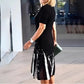 【S-4XL】👗Damska sukienka plisowana w kolorowe bloki