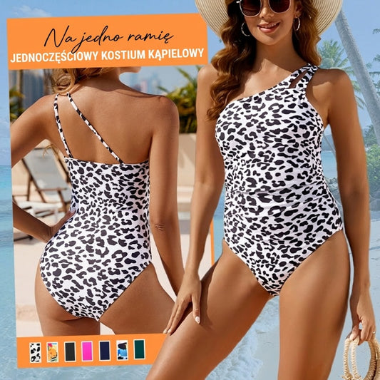 🩱Jednoczęściowy kostium kąpielowy ze skośnymi ramionami