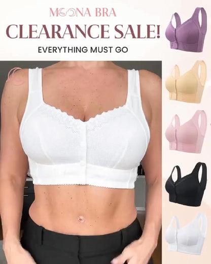 💟 Oddychający biustonosz damski Plus Size zapinany z przodu