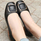 Female soft bottom hollow leather flat shoes