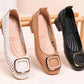 Female soft bottom hollow leather flat shoes