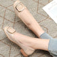 Female soft bottom hollow leather flat shoes