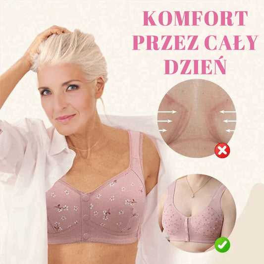 🌸Wygodny i praktyczny biustonosz z zapięciem na guziki z przodu