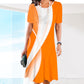 【S-4XL】👗Damska sukienka plisowana w kolorowe bloki