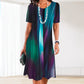 【S-4XL】👗Damska sukienka plisowana w kolorowe bloki