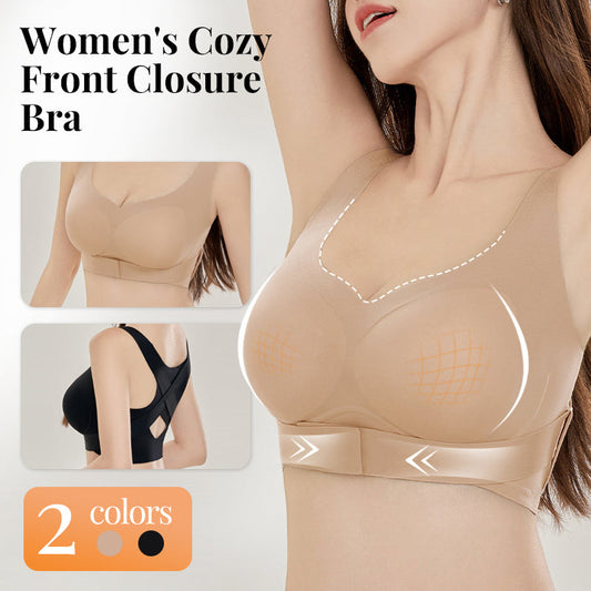 💕Biustonosz damski Cozy Seamless Push Up z zapięciem z przodu