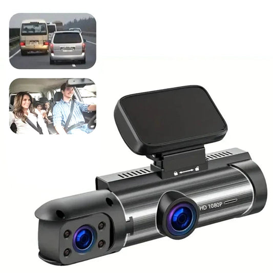 🚗📹Kamera samochodowa z 170° kątem widzenia i podwójnym obiektywem 1080p