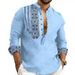 Long-sleeved Stand Collar Casual Shirt for Men