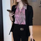 👚Dwuczęściowa koszulka damska z nadrukiem Splicing Fake