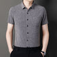 🔥Hot Sale🔥Men's Soft Solid Color Short Sleeve Lapel Shirt（50% OFF）