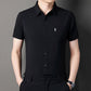 🔥Hot Sale🔥Men's Soft Solid Color Short Sleeve Lapel Shirt（50% OFF）