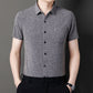 🔥Hot Sale🔥Men's Soft Solid Color Short Sleeve Lapel Shirt（50% OFF）
