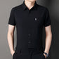 🔥Hot Sale🔥Men's Soft Solid Color Short Sleeve Lapel Shirt（50% OFF）