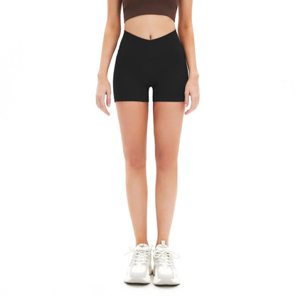 High Waisted Tummy Control Workout Yoga Running Gym Shorts