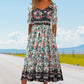 🌸Damska elegancka sukienka z nadrukiem w stylu boho