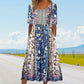 🌸Damska elegancka sukienka z nadrukiem w stylu boho