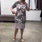 🔥 Sukienki Plus Size z nadrukiem i średnim rękawem