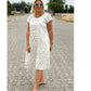 Boho Vintage Casualowa sukienka z nadrukiem