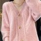🍂Fall Specials🍂Women's Loose Slouchy Faux Cashmere Button Front Cardigan Sweaters