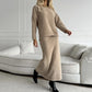 Women’s Elegant Cozy Sweater and Flared Skirt Set