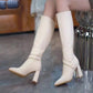 【💥Oferta ograniczona czasowo 】👢Buty za kolano ze szpiczastym noskiem i piętą