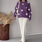 Heart Printed Sweatshirt & Sweatpants 2-Piece Set