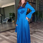 👗Elegancka damska sukienka maxi z paskiem w talii