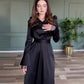 👗Elegancka damska sukienka maxi z paskiem w talii