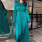 👗Elegancka damska sukienka maxi z paskiem w talii