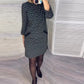 Przepaska biodrowa Rochie Vintage Diamond Check Slim Fit 👗