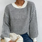 【S-XL】💞Damski sweter z dzianiny w prążki