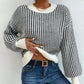 【S-XL】💞Damski sweter z dzianiny w prążki