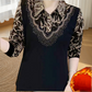 ✨Winter offer💖 Elegant Warm Thickened Lapel Floral Top