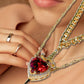 ”❤️‍🔥Love and⚔️ Sword“ Vintage Matching Heart and Sword Necklace Set