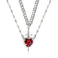 ”❤️‍🔥Love and⚔️ Sword“ Vintage Matching Heart and Sword Necklace Set