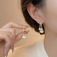 Artificial Pearl Jade Layered Earrings