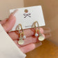 Artificial Pearl Jade Layered Earrings