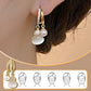Artificial Pearl Jade Layered Earrings