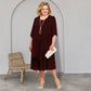🌺 Warstwowa sukienka midi plus size
