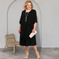 🌺 Warstwowa sukienka midi plus size