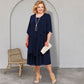 🌺 Warstwowa sukienka midi plus size