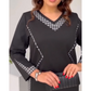 🌷Elegancka damska sukienka patchworkowa z dekoltem w serek