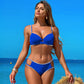 🎊🏖️Essential na plażę👙 Strój kąpielowy damski z krawatem w jednolitym kolorze, zestaw 2 części💞