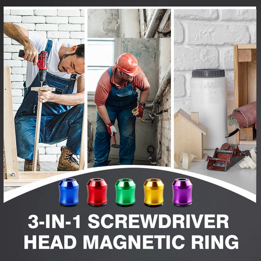 🔥 Hot Sale 🔥 3-in-1 Screwdriver Head Magnetic Ring