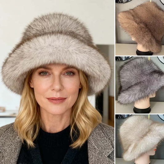 👒 Elegancka i przytulna czapka z miękkiego futra