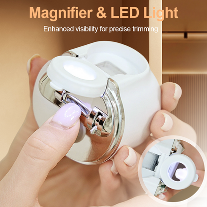 Elektryczna maszynka do strzyżenia paznokci ze światłem