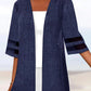 Women's Casual Jacket Causal Patchwork Solid Color Simple Loose Fit Outerwear